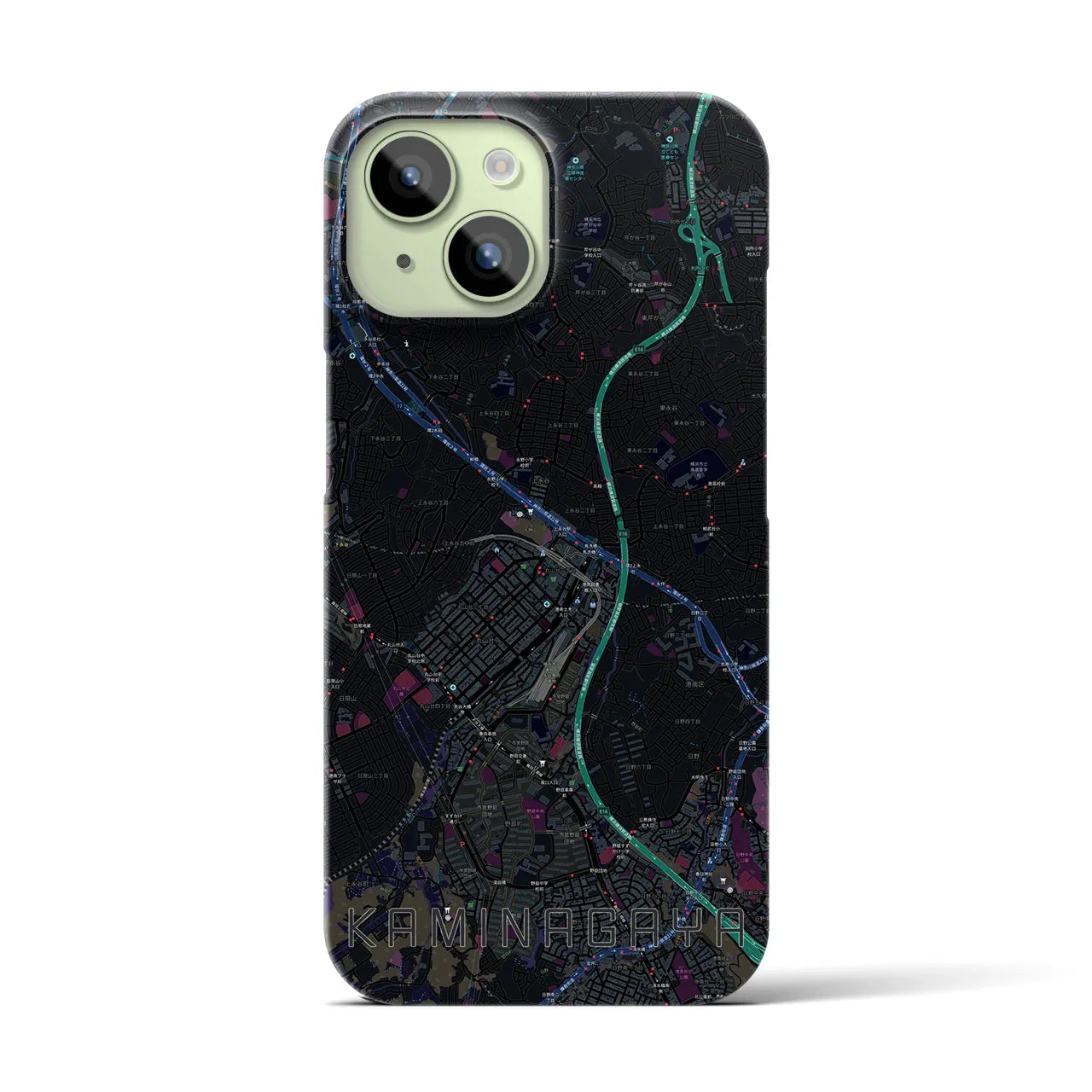 【上永谷(神奈川県)】地図柄iPhoneケース(バックカバータイプ)