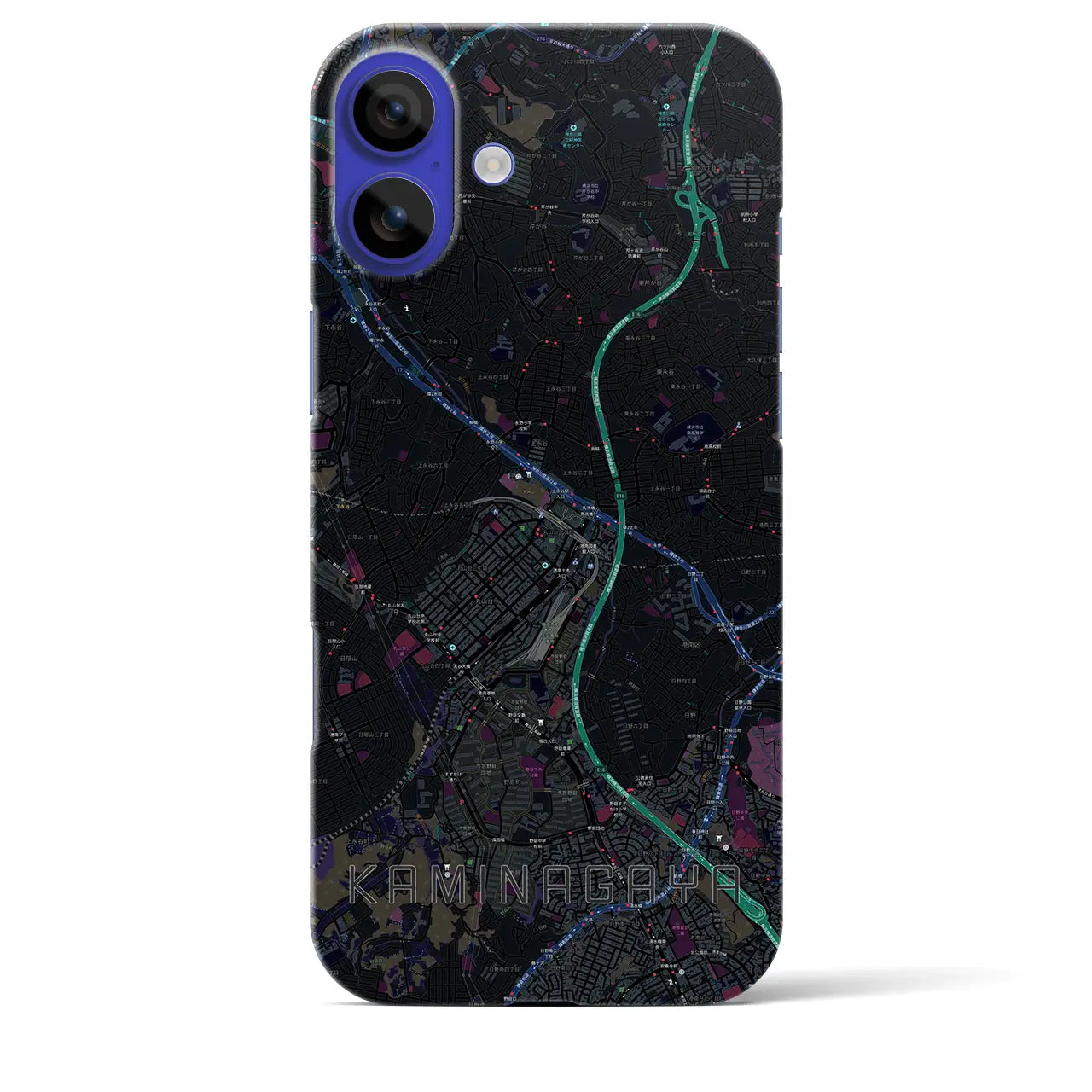 【上永谷(神奈川県)】地図柄iPhoneケース(バックカバータイプ)