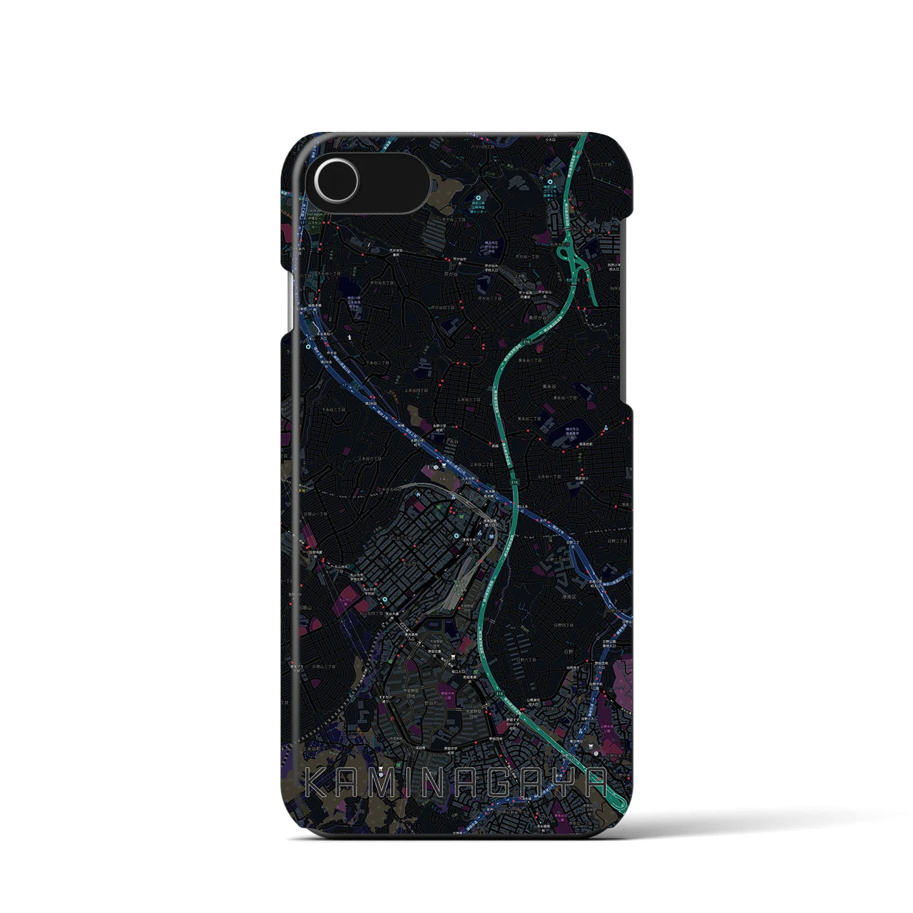 【上永谷(神奈川県)】地図柄iPhoneケース(バックカバータイプ)