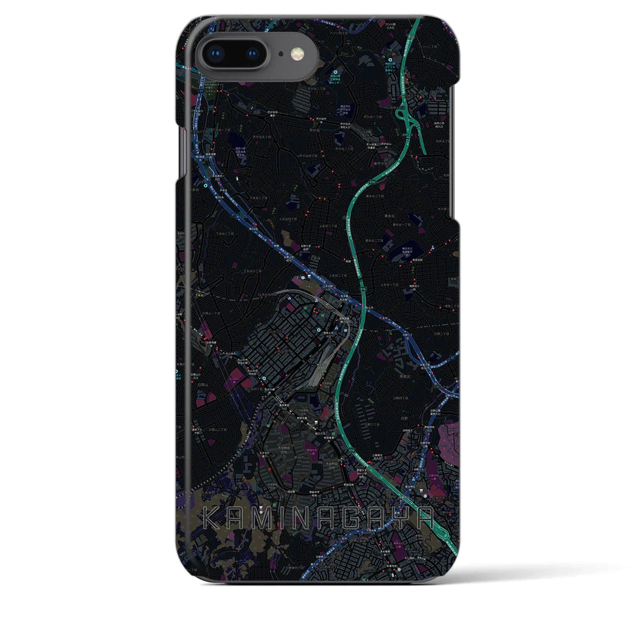 【上永谷(神奈川県)】地図柄iPhoneケース(バックカバータイプ)