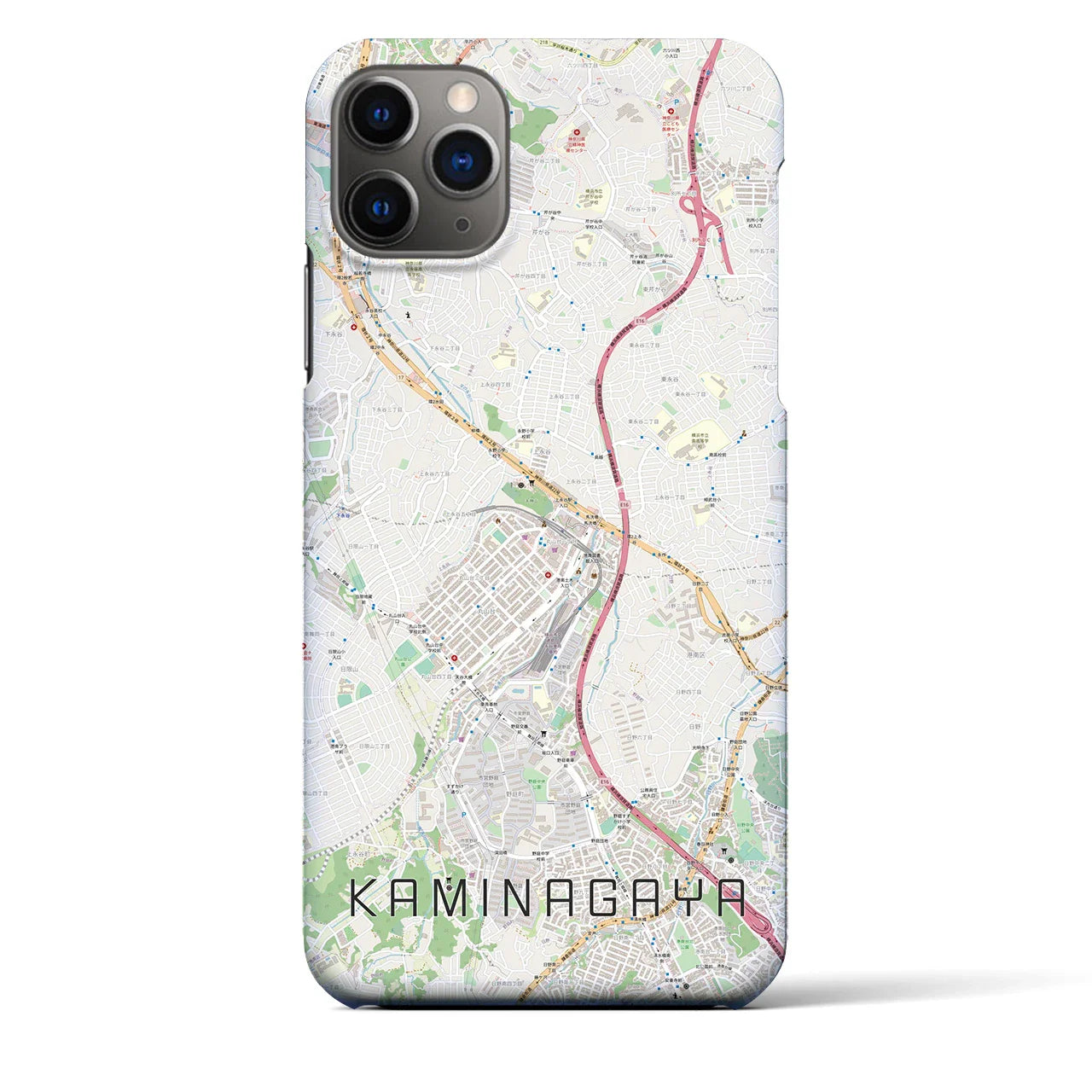 【上永谷(神奈川県)】地図柄iPhoneケース(バックカバータイプ)
