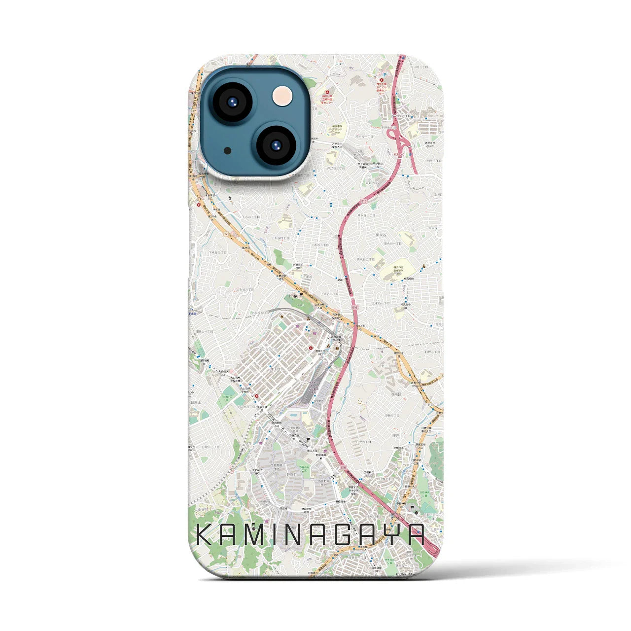 【上永谷(神奈川県)】地図柄iPhoneケース(バックカバータイプ)