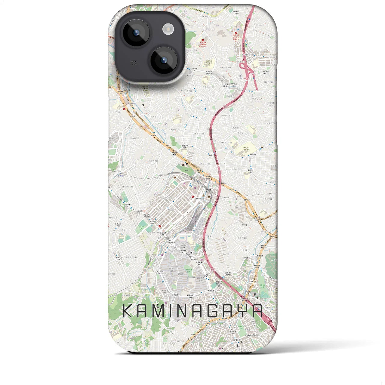 【上永谷(神奈川県)】地図柄iPhoneケース(バックカバータイプ)