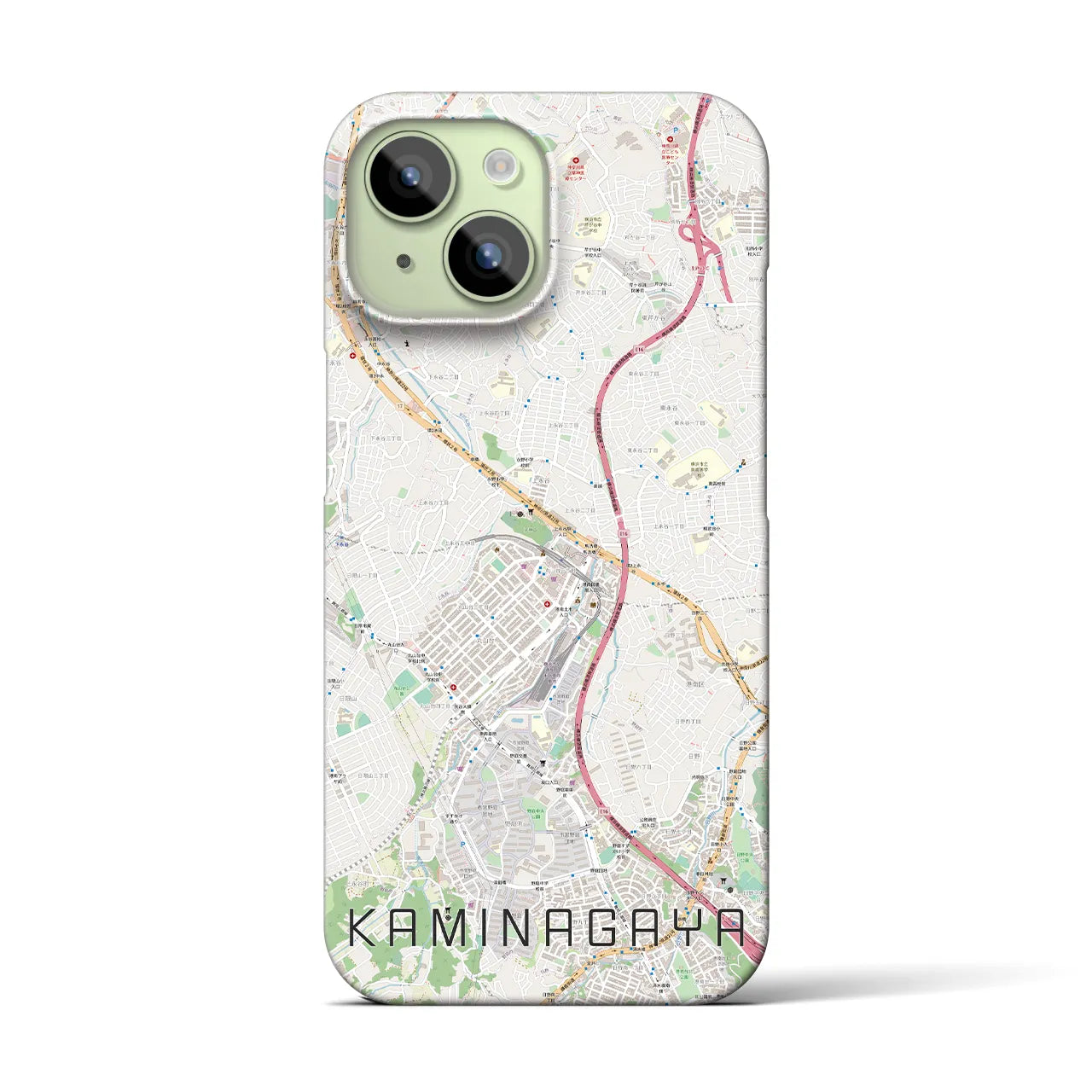 【上永谷(神奈川県)】地図柄iPhoneケース(バックカバータイプ)