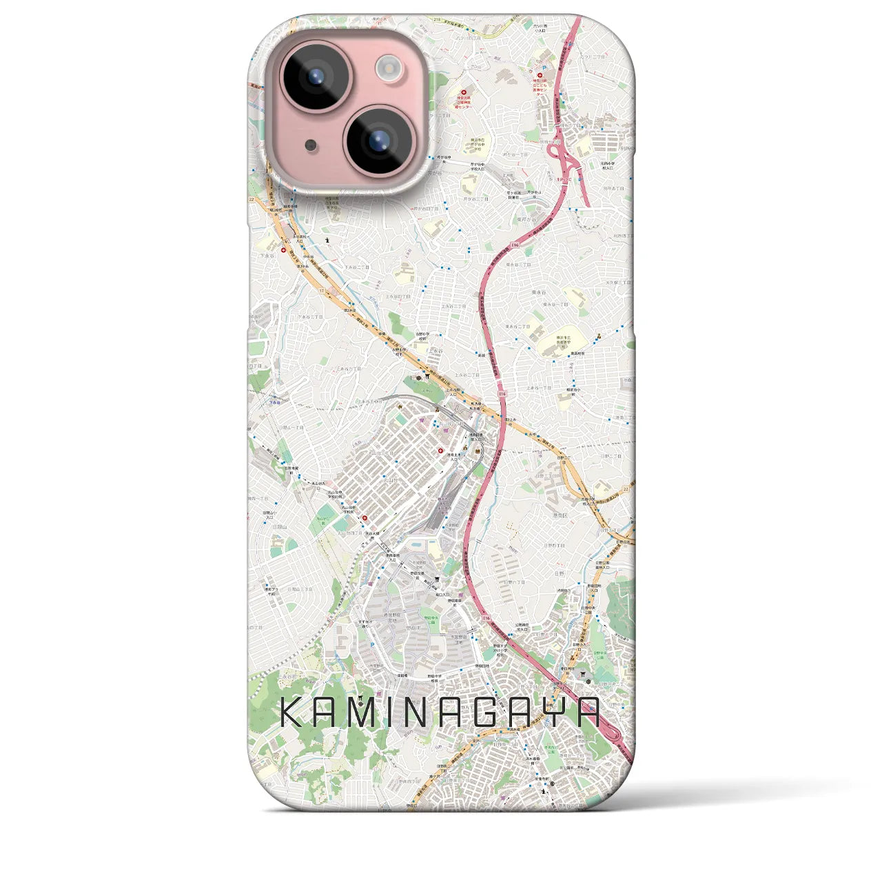 【上永谷(神奈川県)】地図柄iPhoneケース(バックカバータイプ)