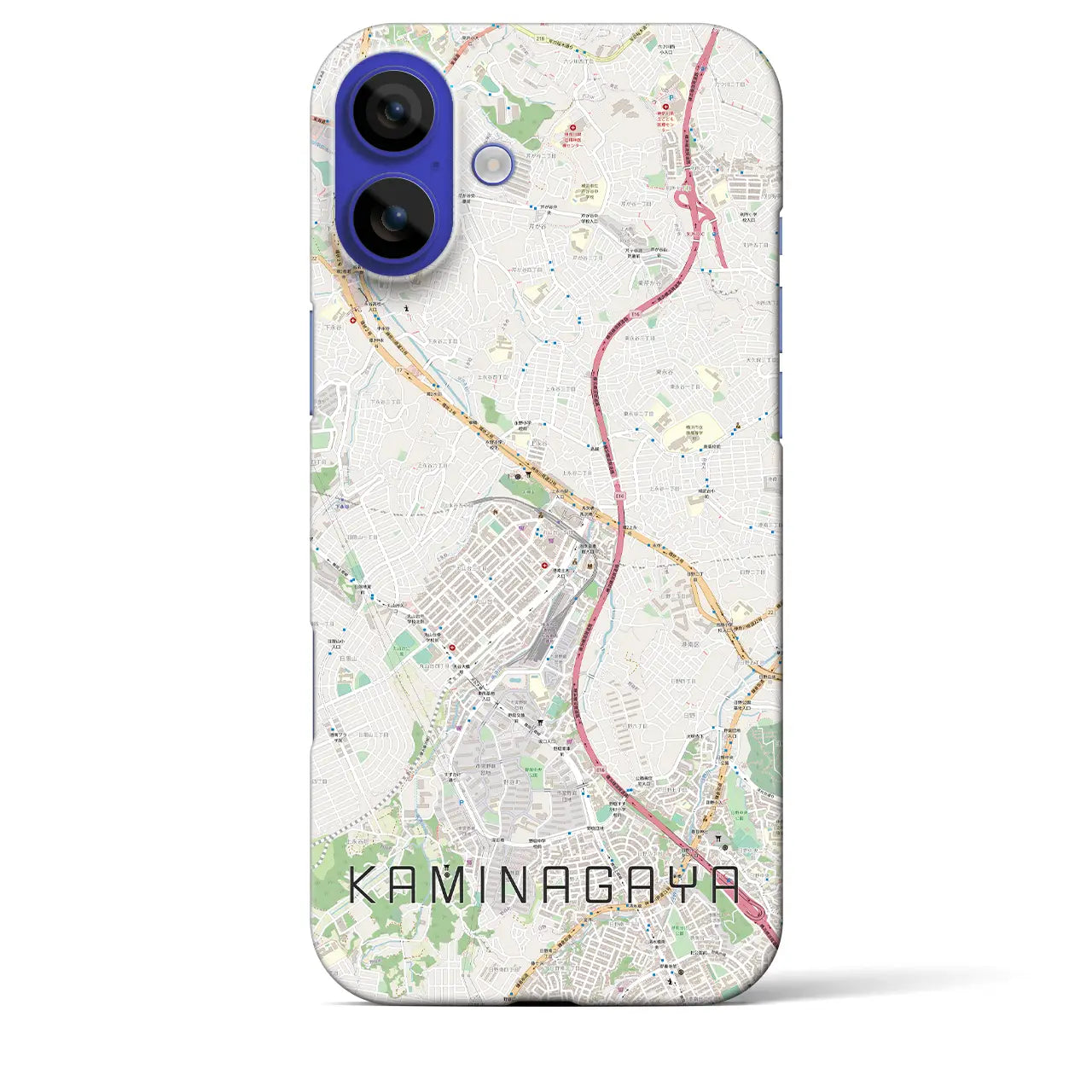 【上永谷(神奈川県)】地図柄iPhoneケース(バックカバータイプ)ナチュラル・iPhone 16 Pro Max 用