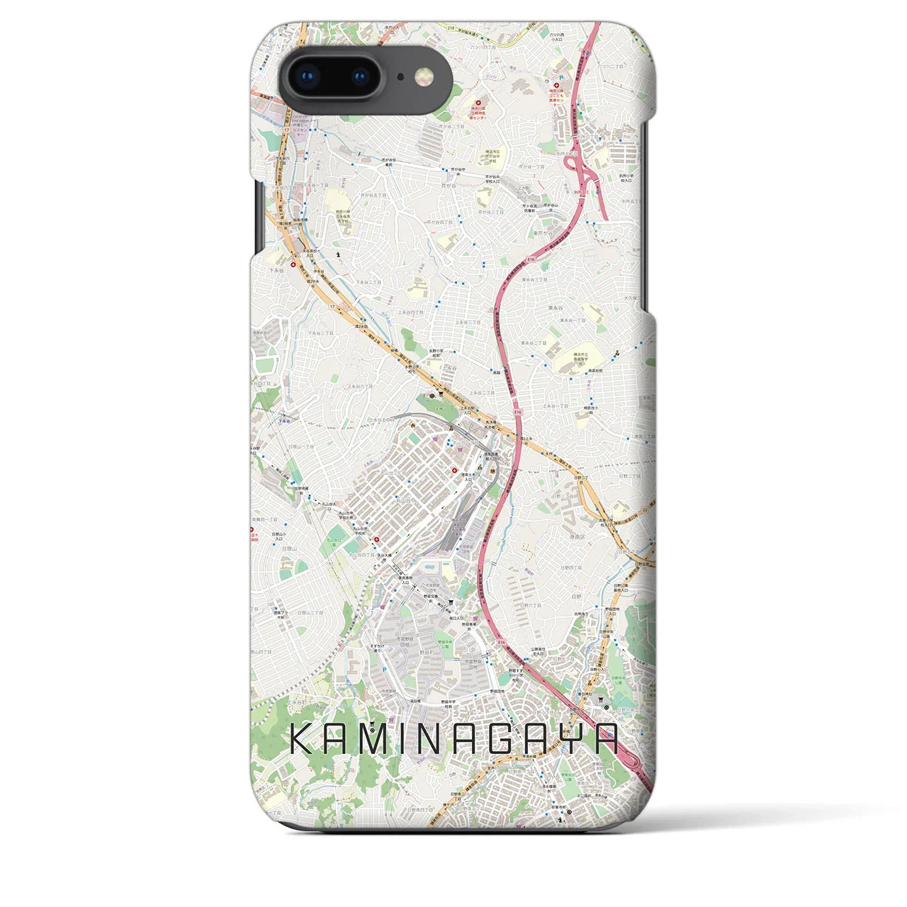 【上永谷(神奈川県)】地図柄iPhoneケース(バックカバータイプ)