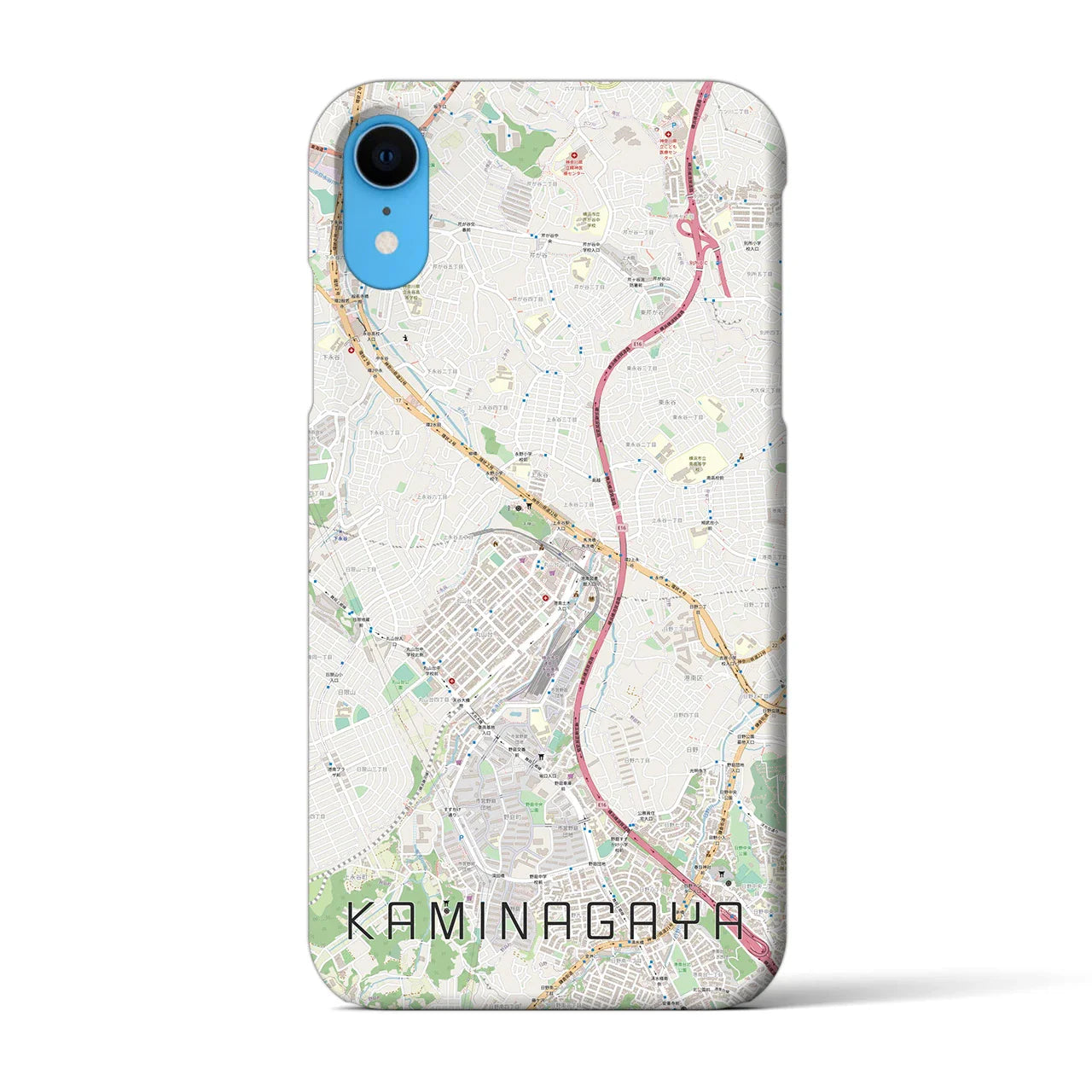 【上永谷(神奈川県)】地図柄iPhoneケース(バックカバータイプ)