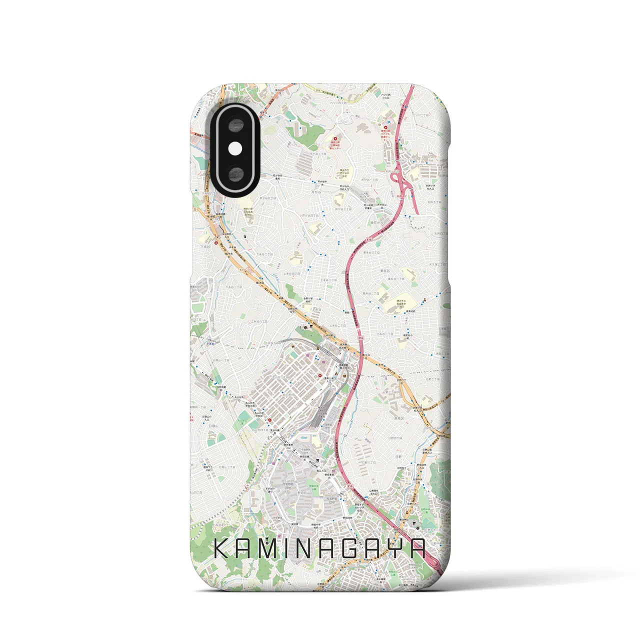 【上永谷(神奈川県)】地図柄iPhoneケース(バックカバータイプ)