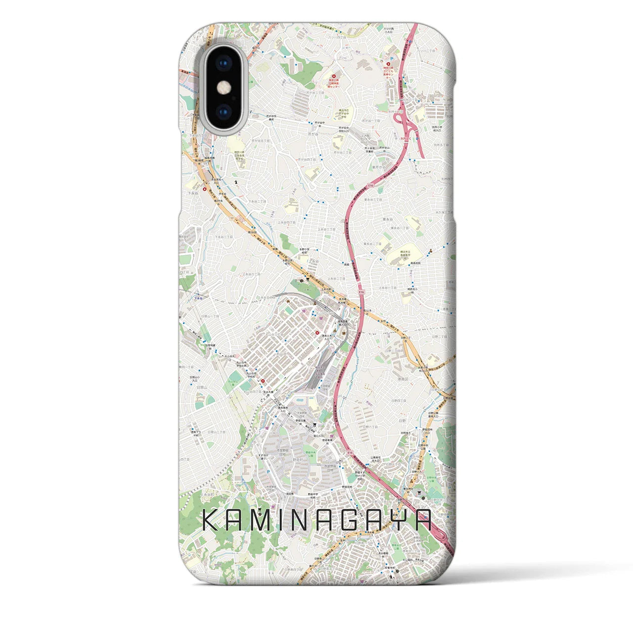 【上永谷(神奈川県)】地図柄iPhoneケース(バックカバータイプ)