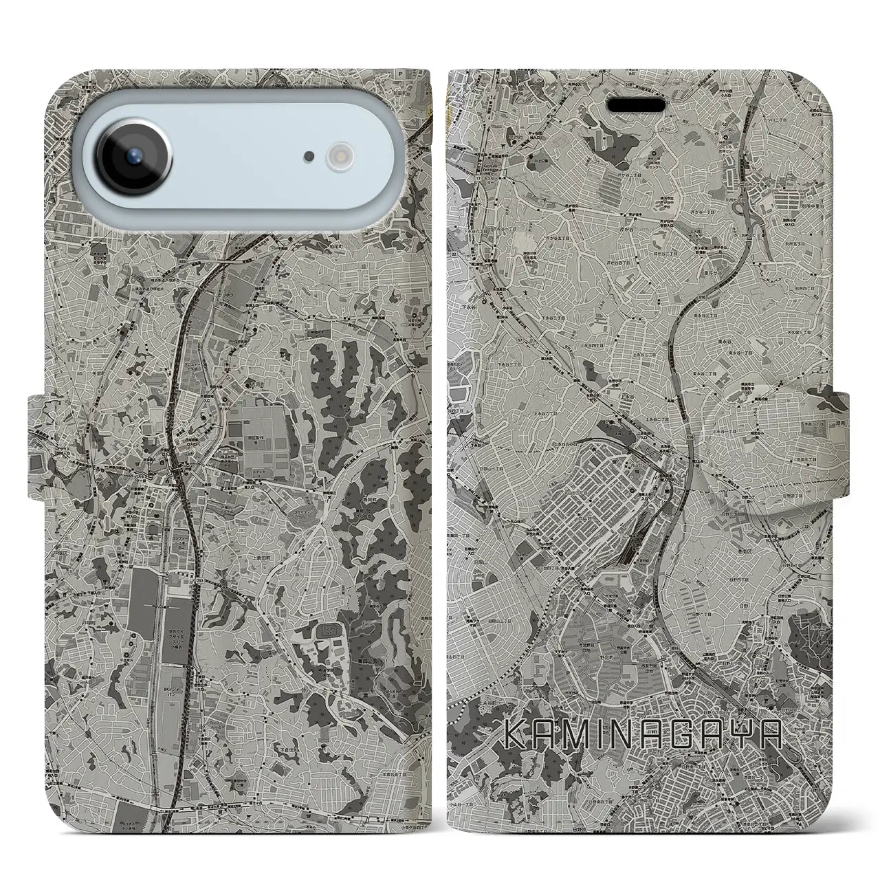 【上永谷(神奈川県)】地図柄iPhoneケース(手帳タイプ)