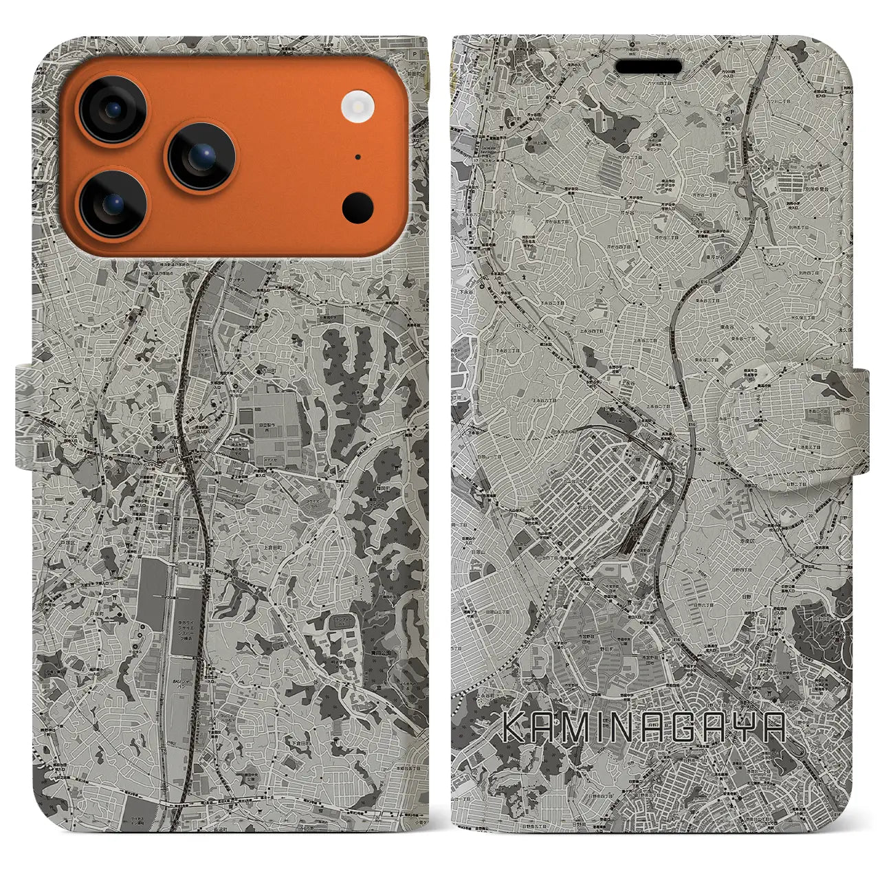 【上永谷(神奈川県)】地図柄iPhoneケース(手帳タイプ)