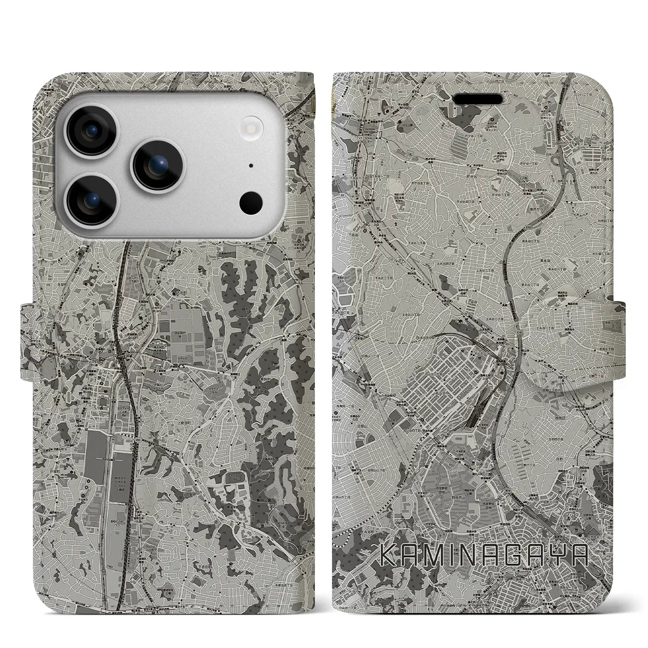 【上永谷(神奈川県)】地図柄iPhoneケース(手帳タイプ)