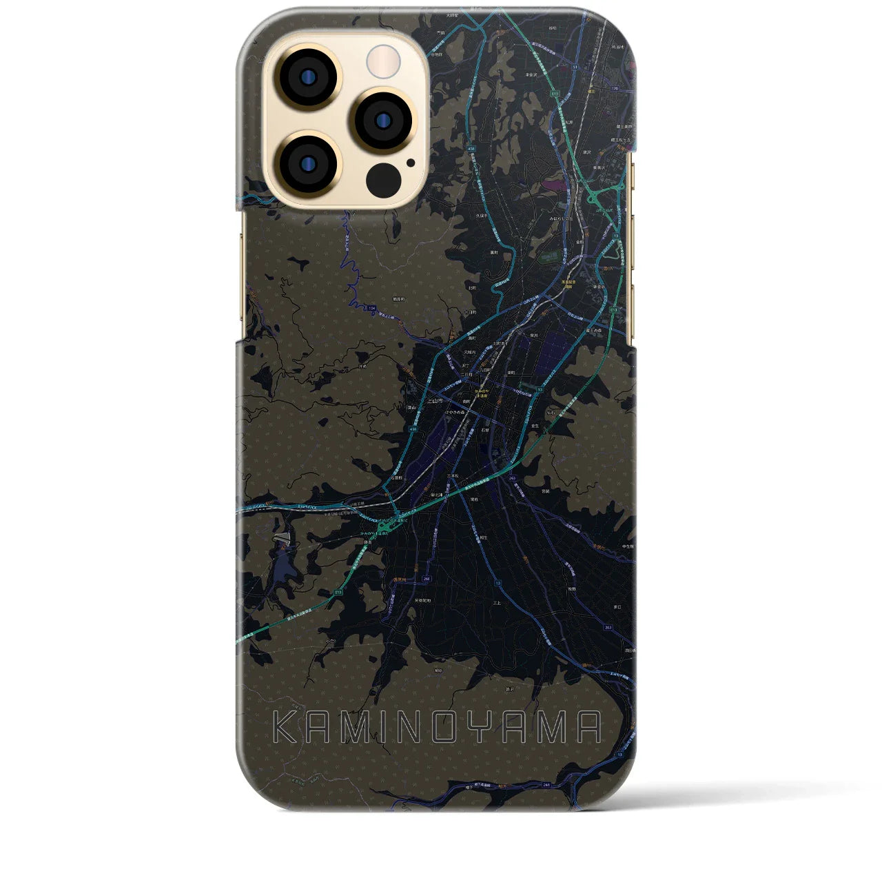 【上山(山形県)】地図柄iPhoneケース(バックカバータイプ)