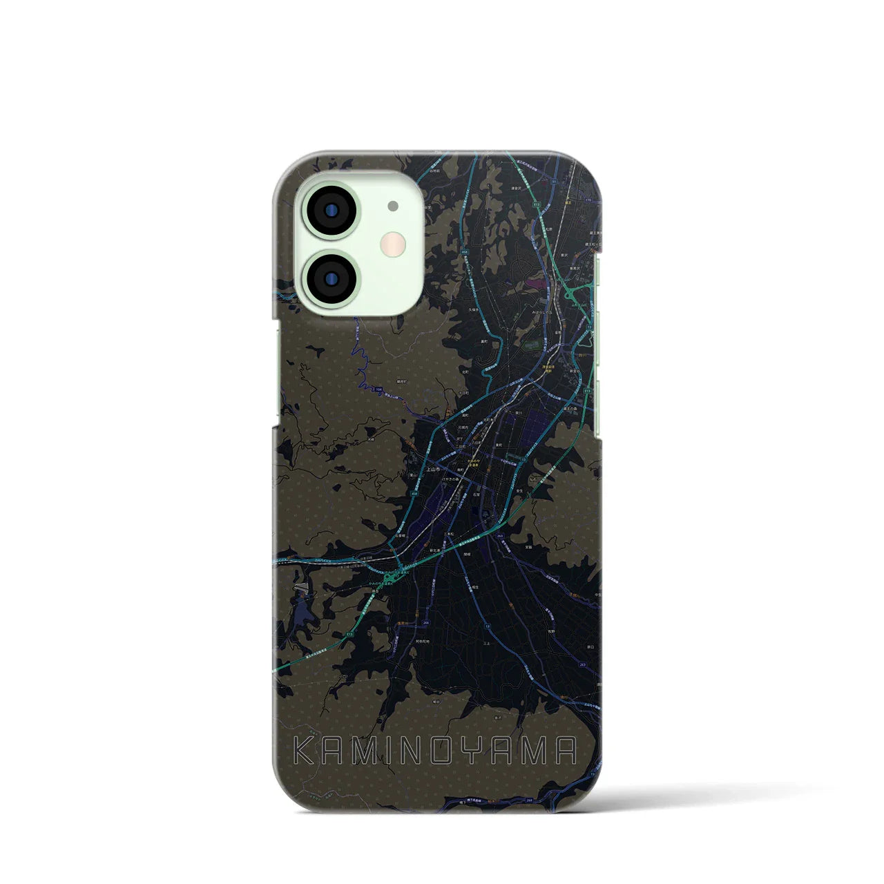 【上山(山形県)】地図柄iPhoneケース(バックカバータイプ)