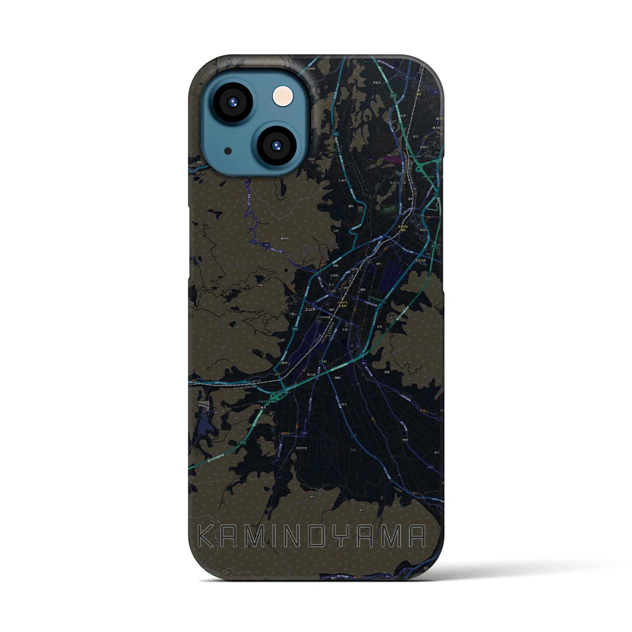【上山(山形県)】地図柄iPhoneケース(バックカバータイプ)
