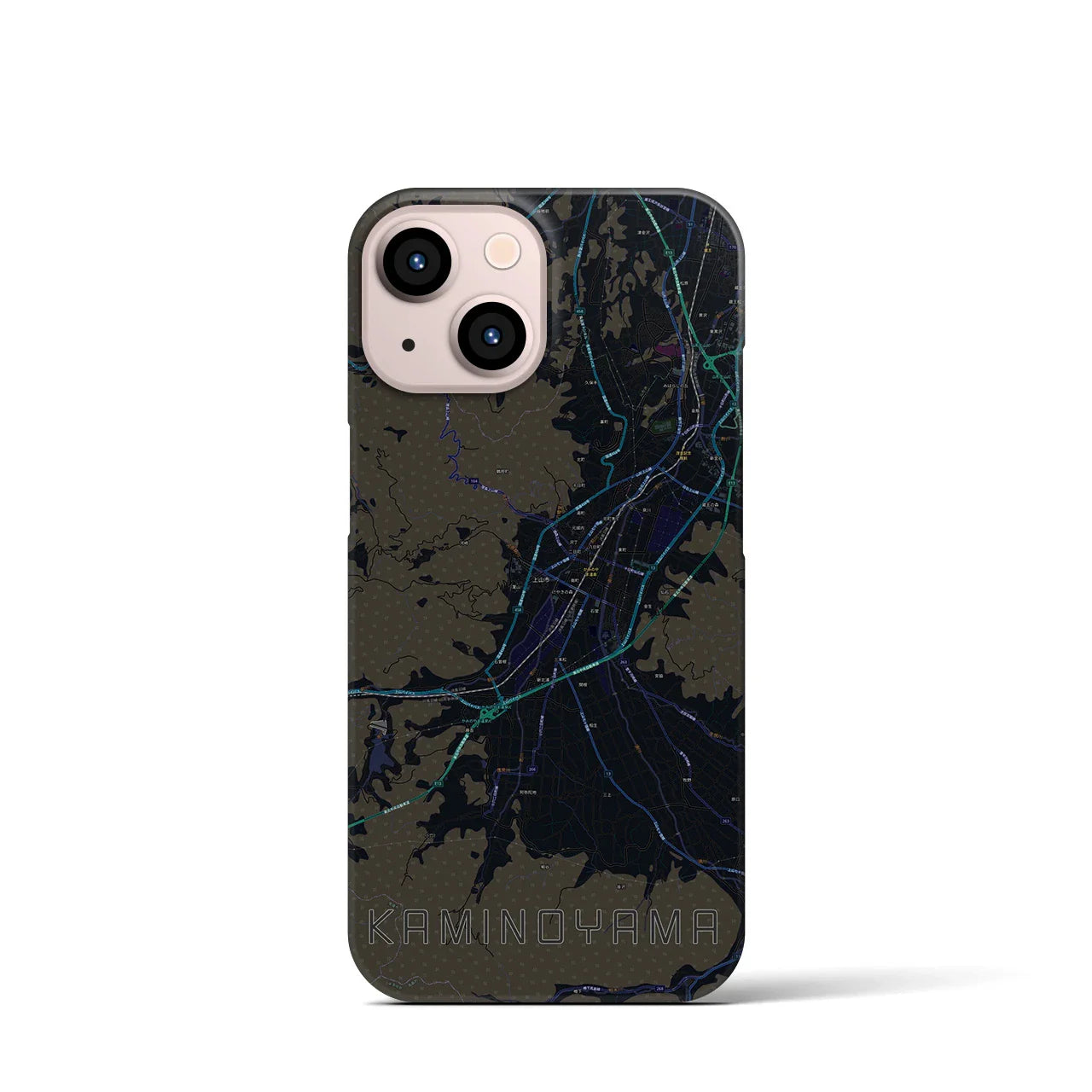 【上山(山形県)】地図柄iPhoneケース(バックカバータイプ)