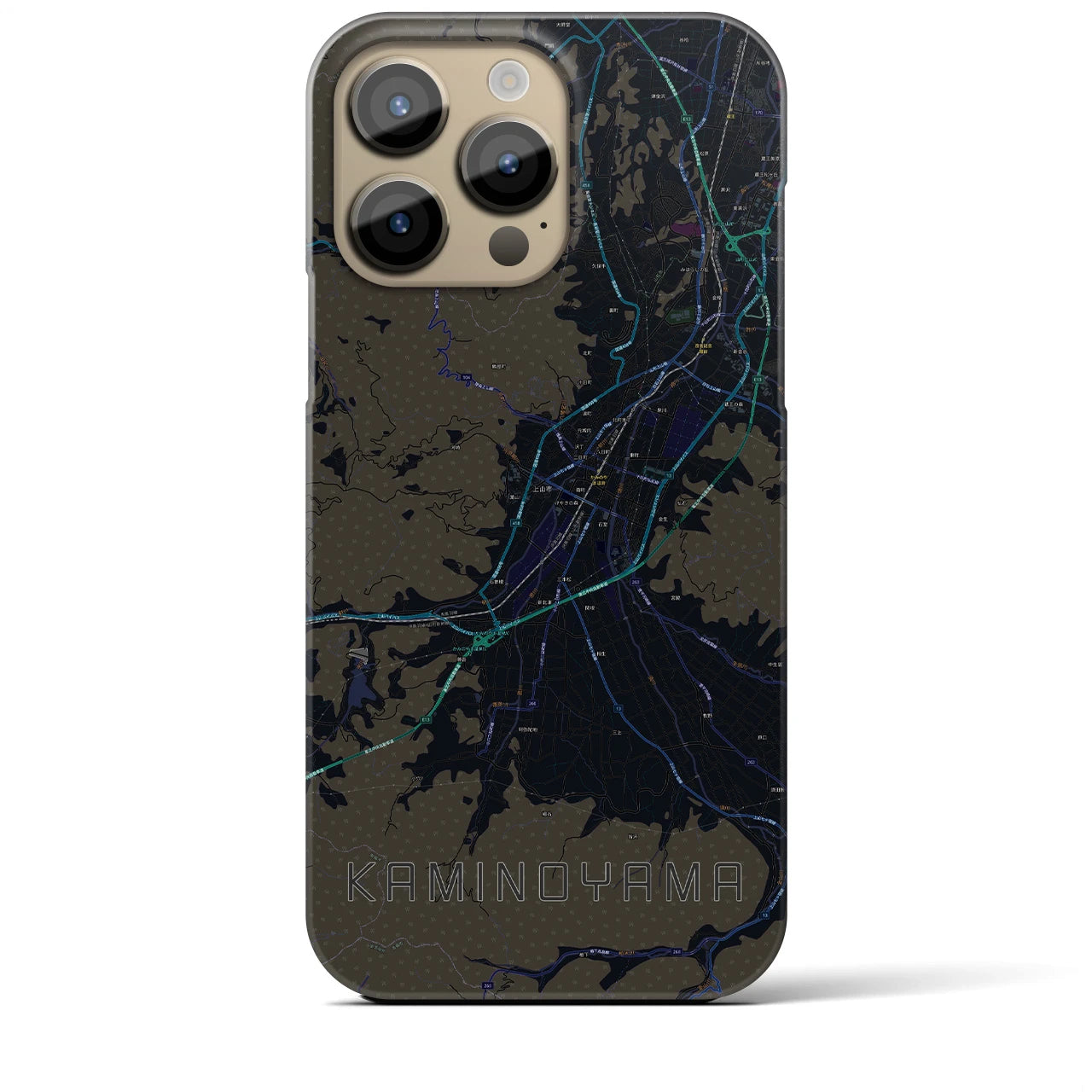 【上山(山形県)】地図柄iPhoneケース(バックカバータイプ)