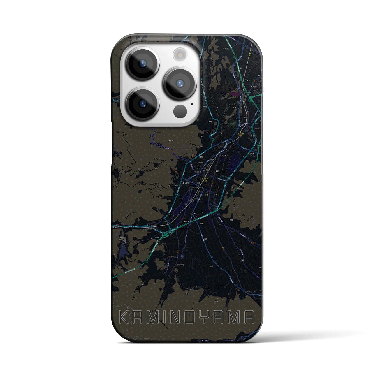 【上山(山形県)】地図柄iPhoneケース(バックカバータイプ)