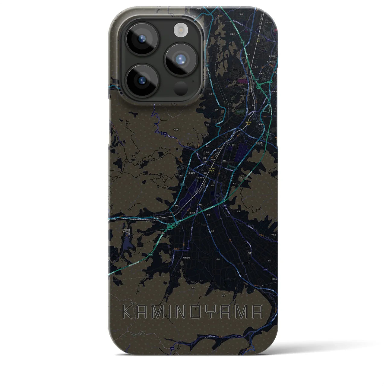 【上山(山形県)】地図柄iPhoneケース(バックカバータイプ)