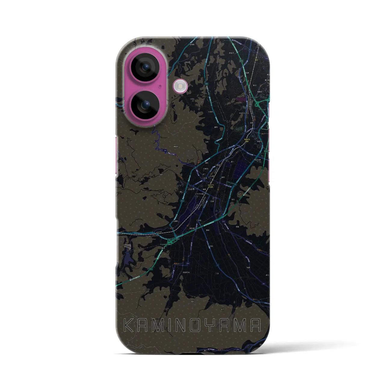 【上山(山形県)】地図柄iPhoneケース(バックカバータイプ)