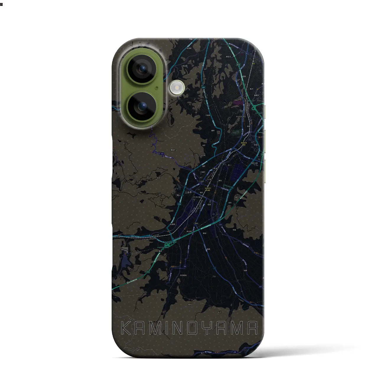 【上山(山形県)】地図柄iPhoneケース(バックカバータイプ)