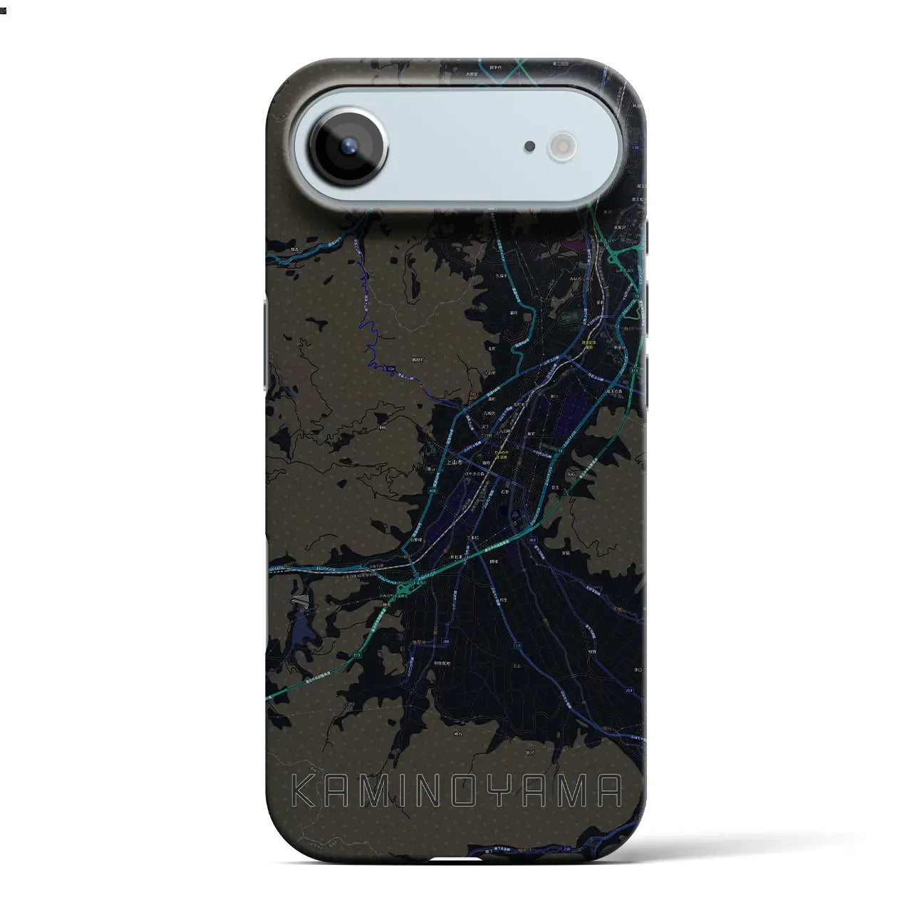 【上山(山形県)】地図柄iPhoneケース(バックカバータイプ)