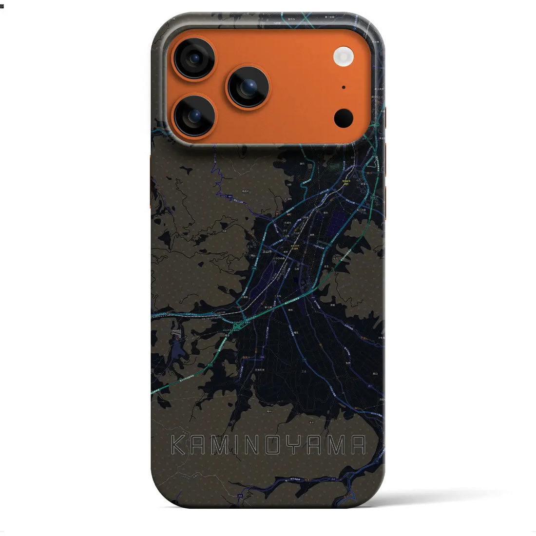 【上山(山形県)】地図柄iPhoneケース(バックカバータイプ)