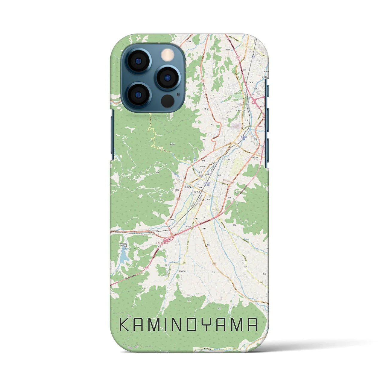 【上山(山形県)】地図柄iPhoneケース(バックカバータイプ)