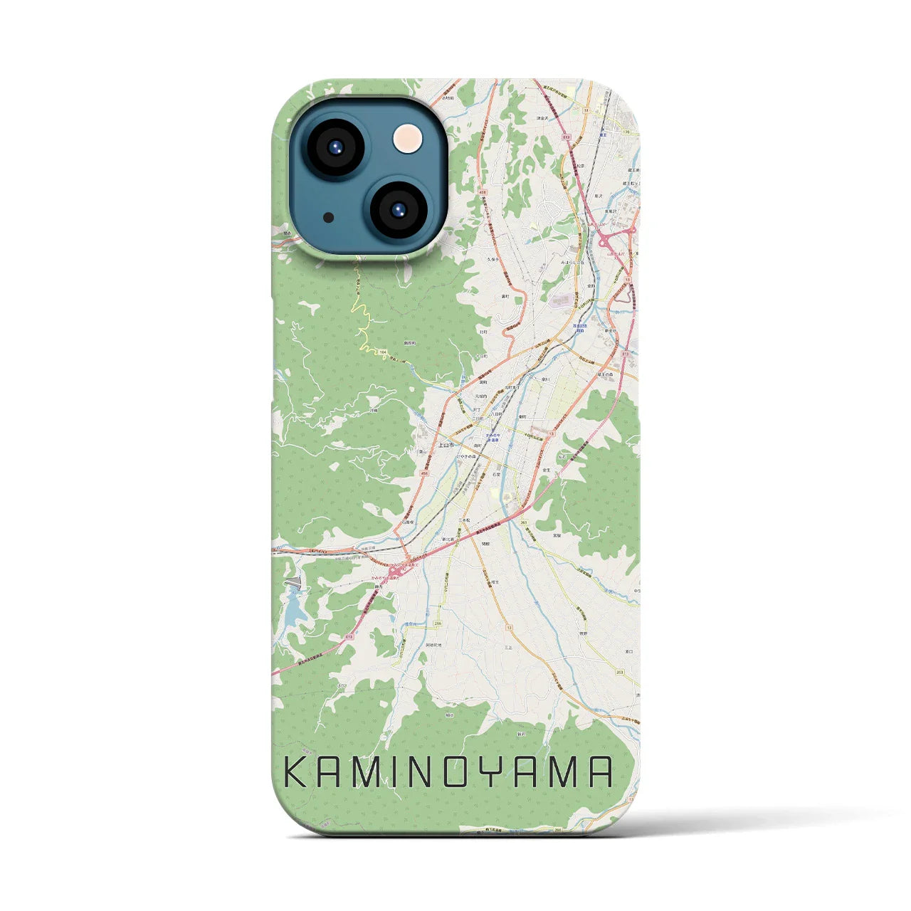 【上山(山形県)】地図柄iPhoneケース(バックカバータイプ)