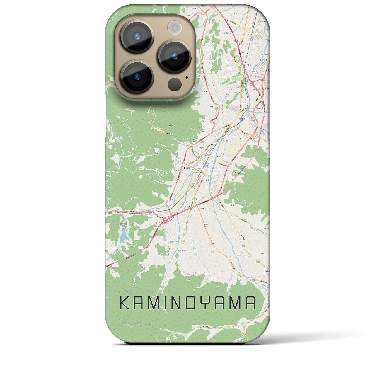 【上山(山形県)】地図柄iPhoneケース(バックカバータイプ)