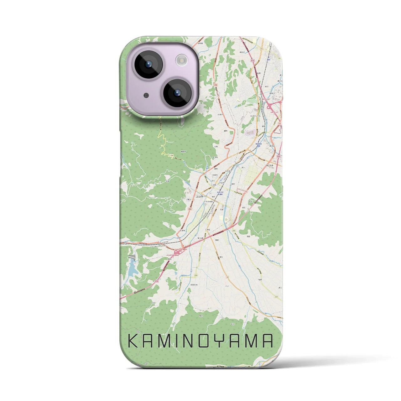 【上山(山形県)】地図柄iPhoneケース(バックカバータイプ)