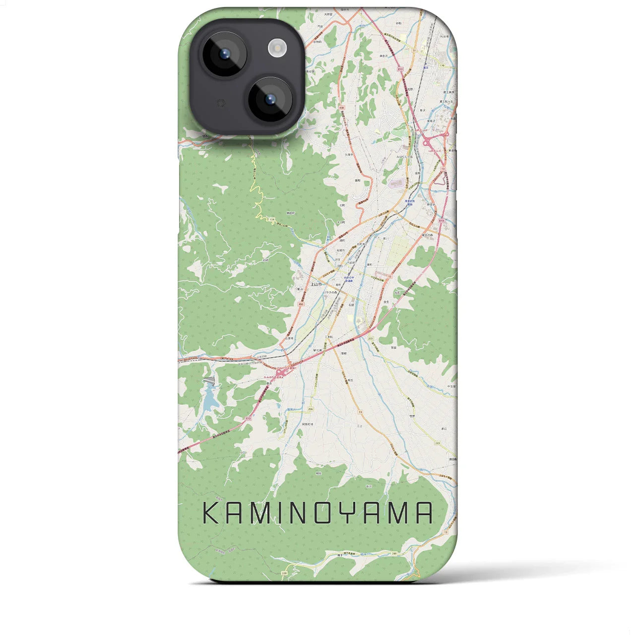 【上山(山形県)】地図柄iPhoneケース(バックカバータイプ)
