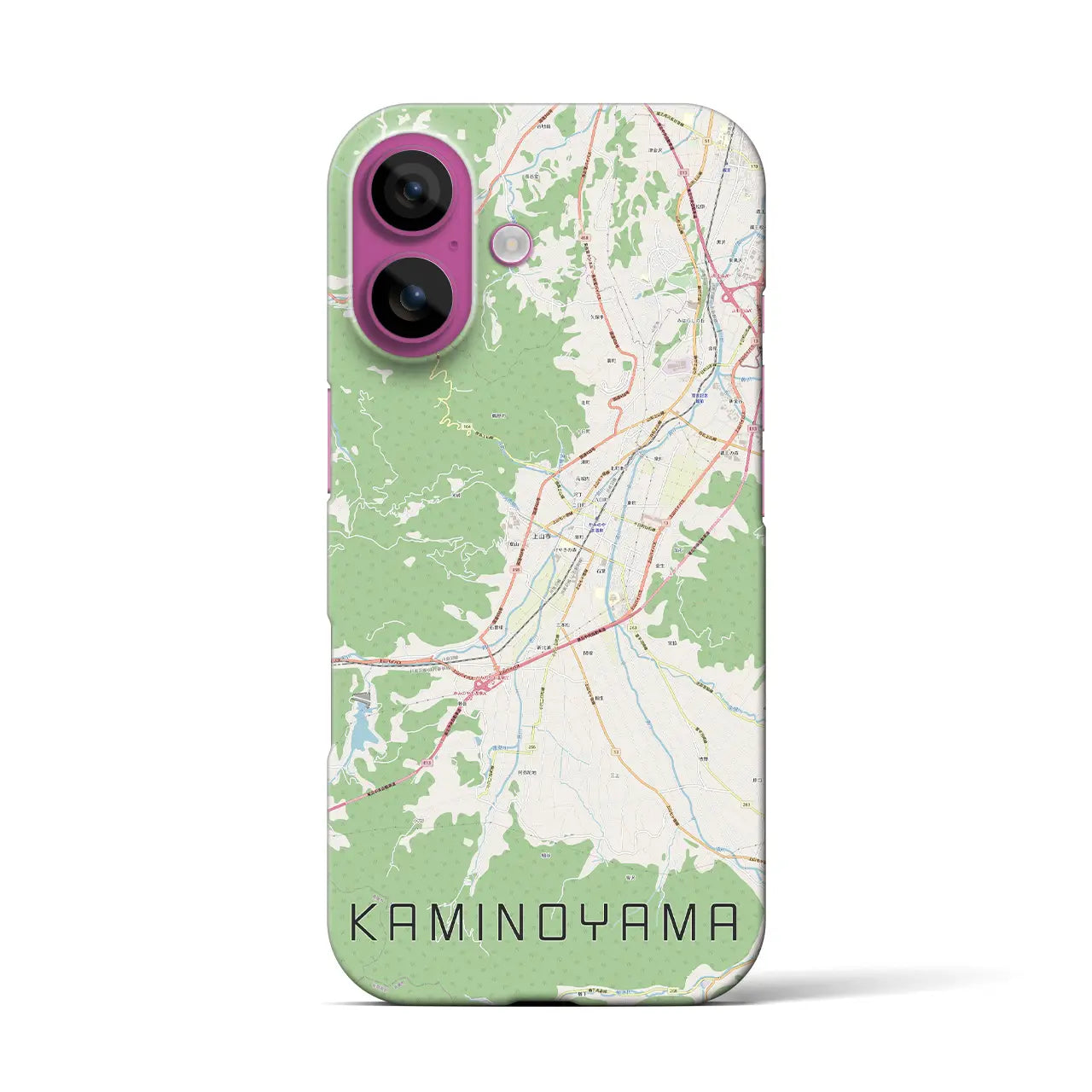 【上山(山形県)】地図柄iPhoneケース(バックカバータイプ)