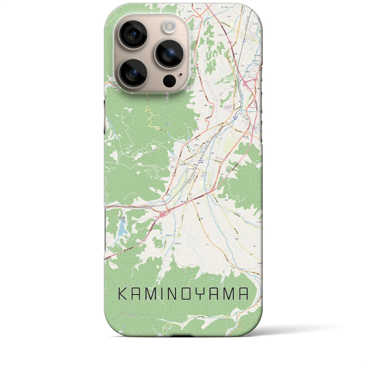 【上山(山形県)】地図柄iPhoneケース(バックカバータイプ)