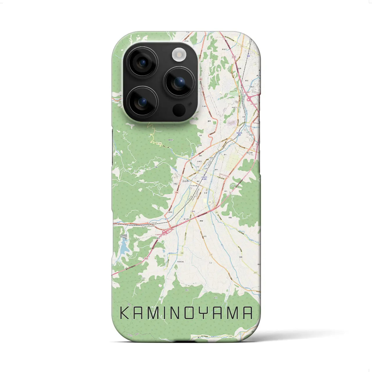 【上山(山形県)】地図柄iPhoneケース(バックカバータイプ)