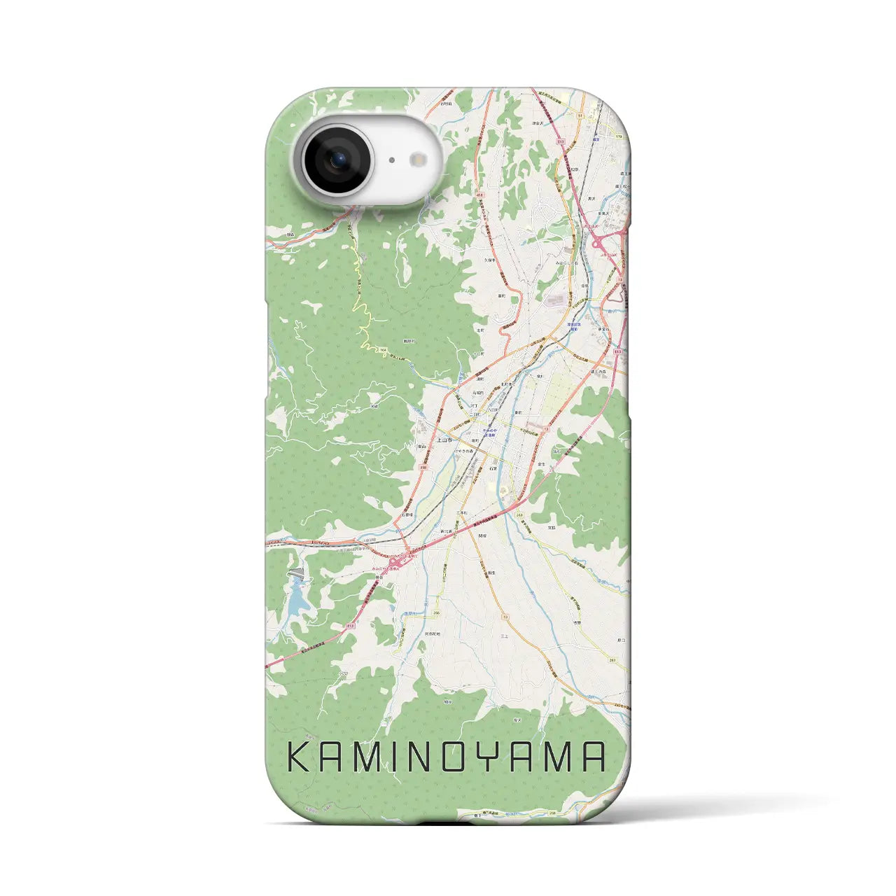【上山(山形県)】地図柄iPhoneケース(バックカバータイプ)