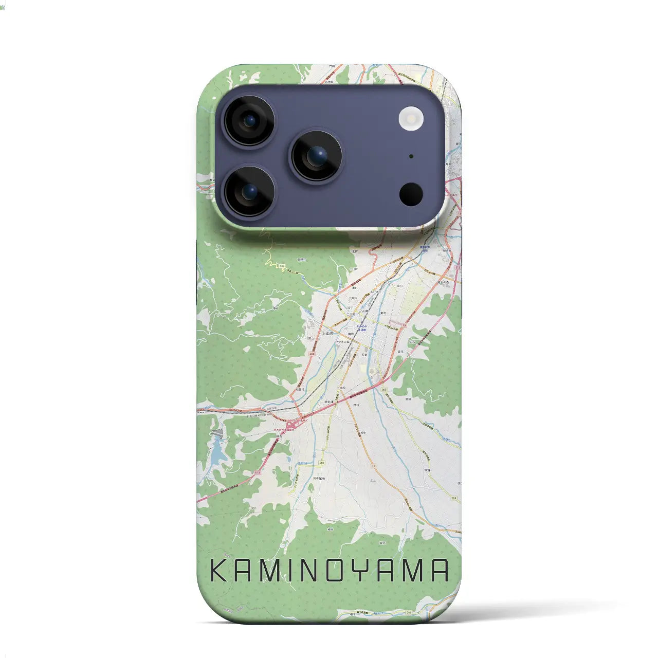 【上山(山形県)】地図柄iPhoneケース(バックカバータイプ)