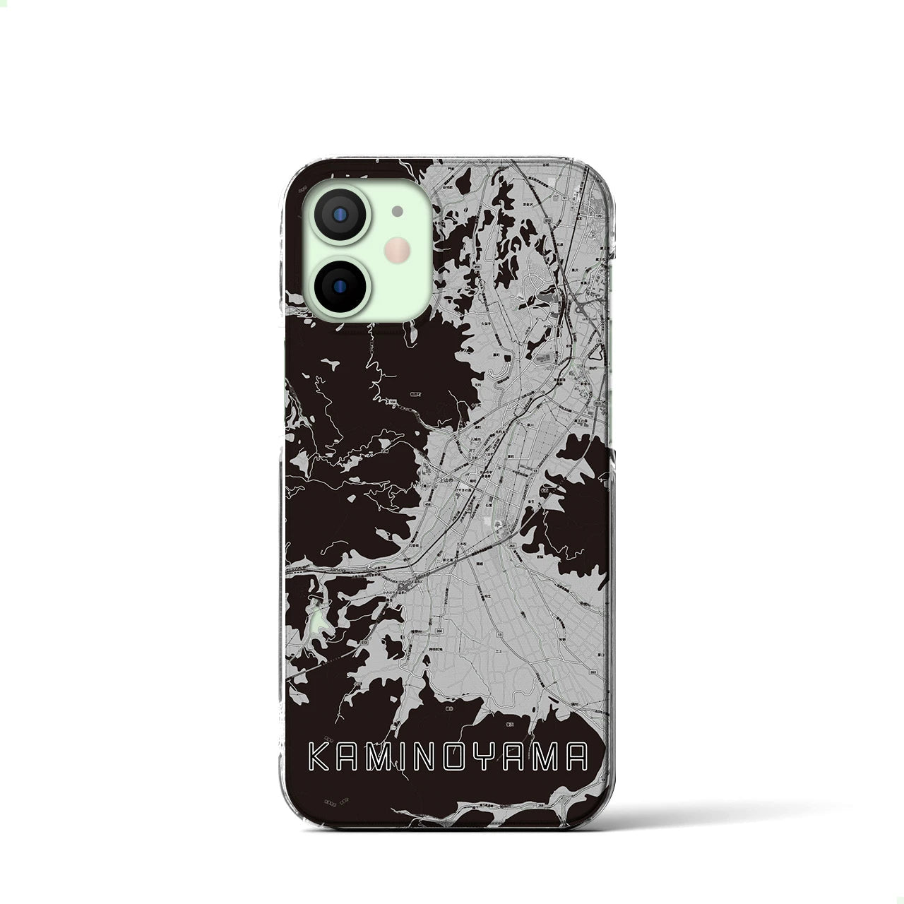 【上山(山形県)】地図柄iPhoneケース(クリアタイプ)