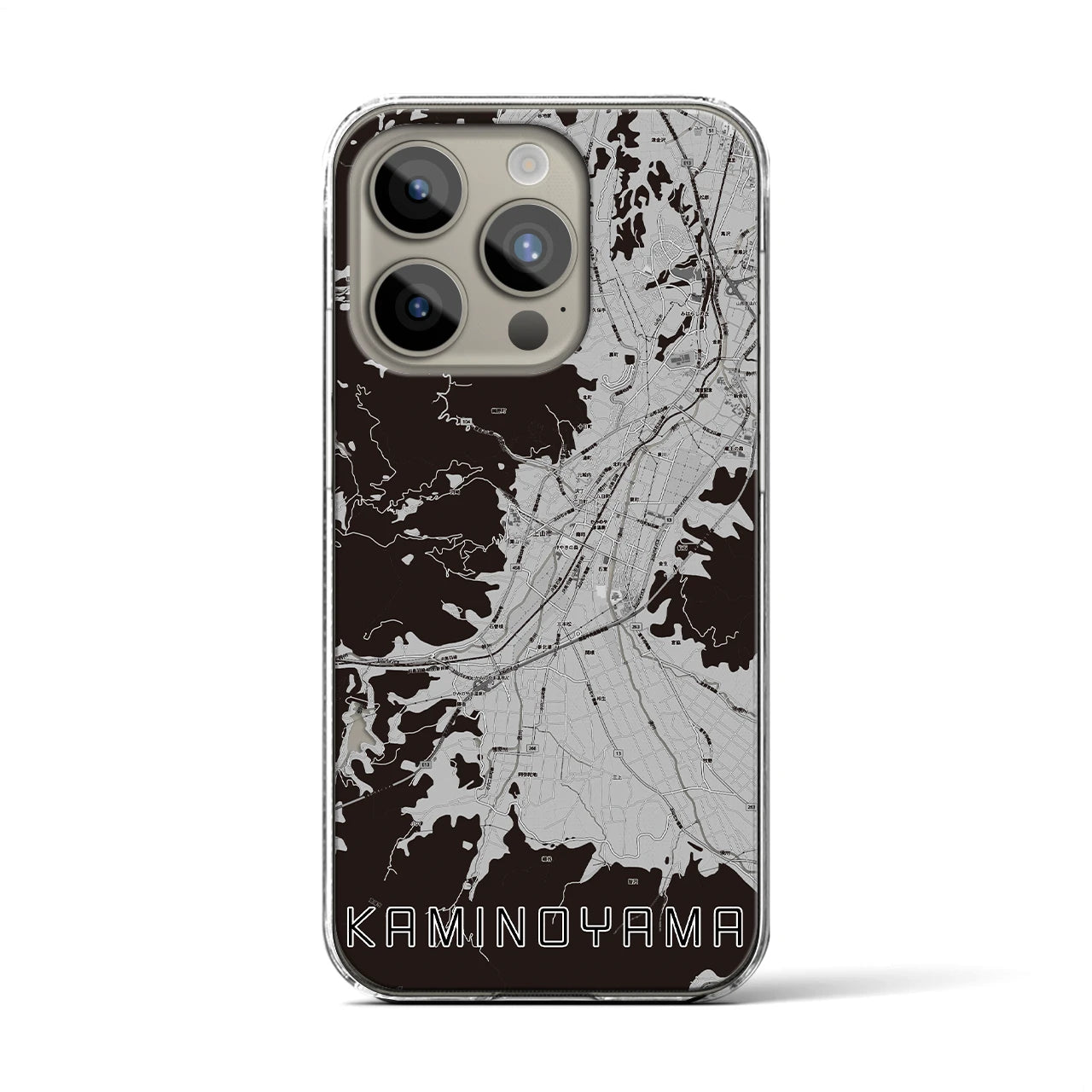 【上山(山形県)】地図柄iPhoneケース(クリアタイプ)