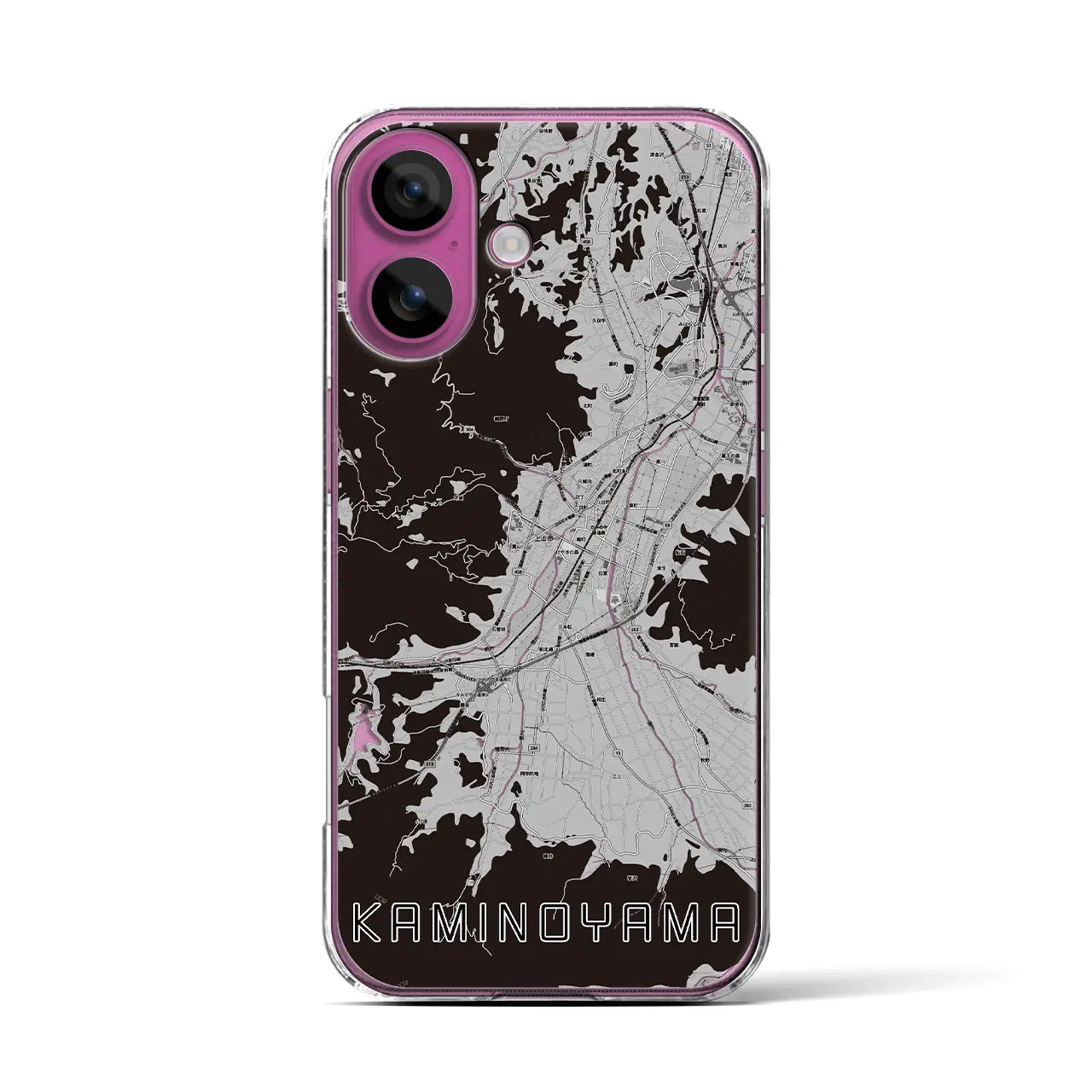 【上山(山形県)】地図柄iPhoneケース(クリアタイプ)