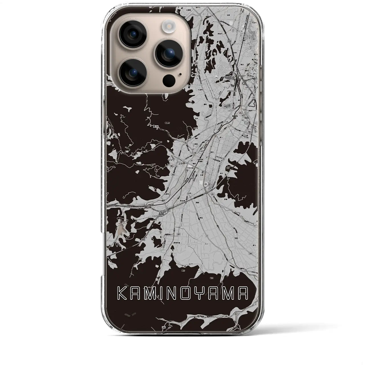 【上山(山形県)】地図柄iPhoneケース(クリアタイプ)