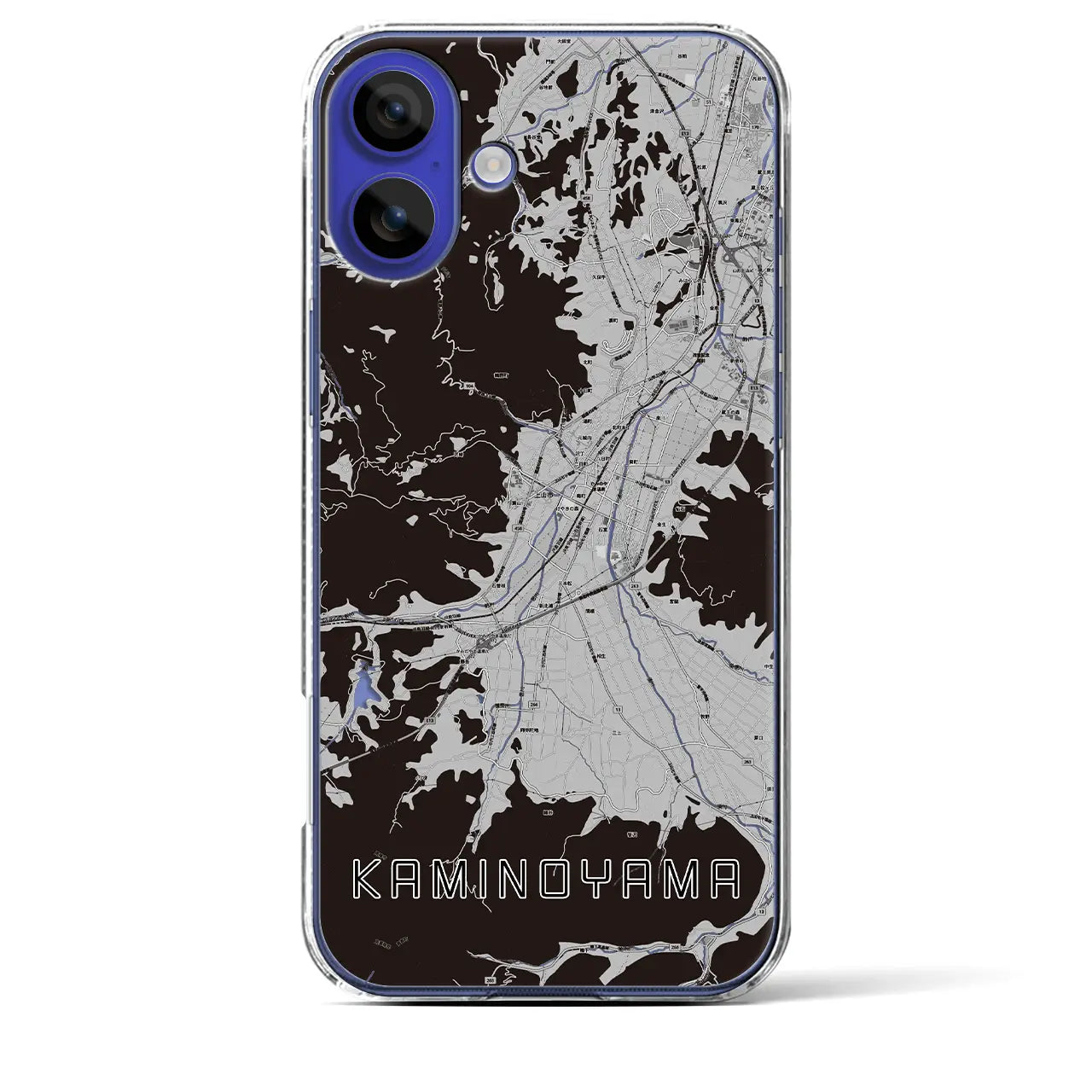 【上山(山形県)】地図柄iPhoneケース(クリアタイプ)