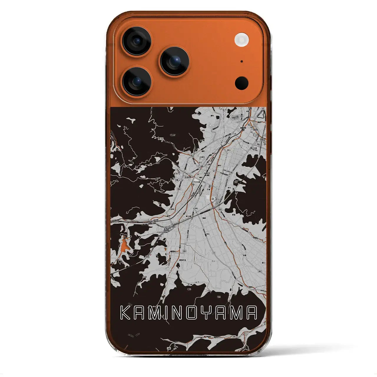 【上山(山形県)】地図柄iPhoneケース(クリアタイプ)