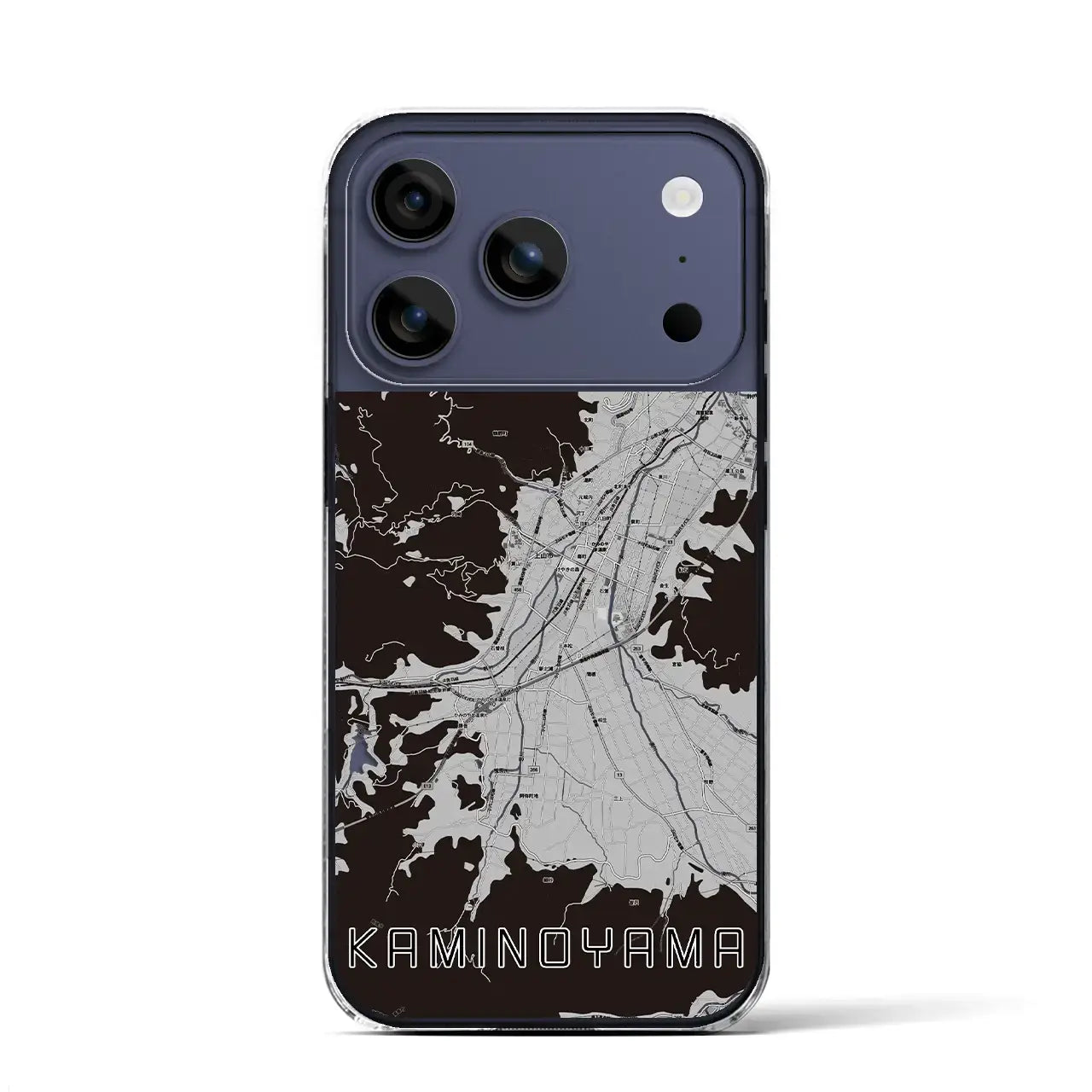 【上山(山形県)】地図柄iPhoneケース(クリアタイプ)