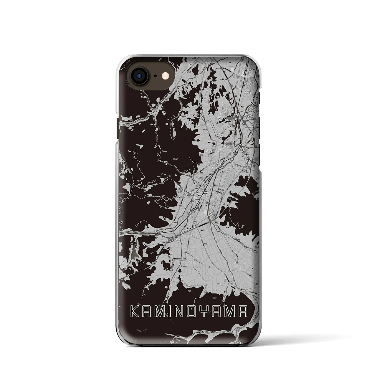 【上山(山形県)】地図柄iPhoneケース(クリアタイプ)