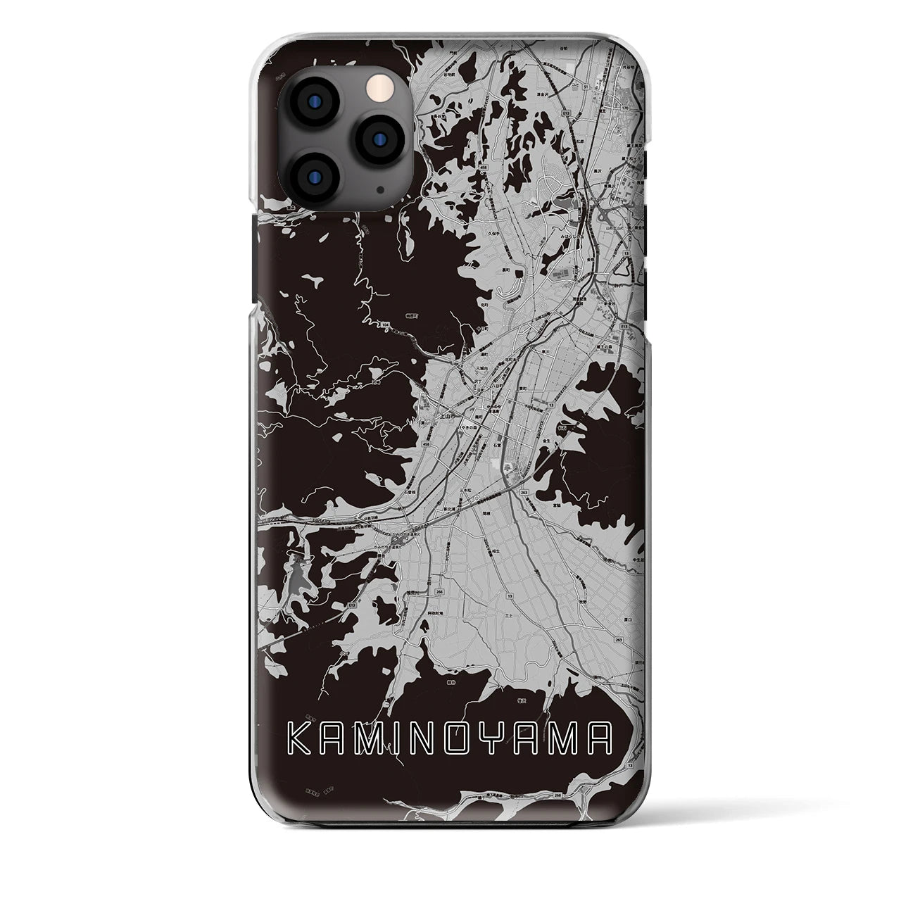 【上山(山形県)】地図柄iPhoneケース(クリアタイプ)