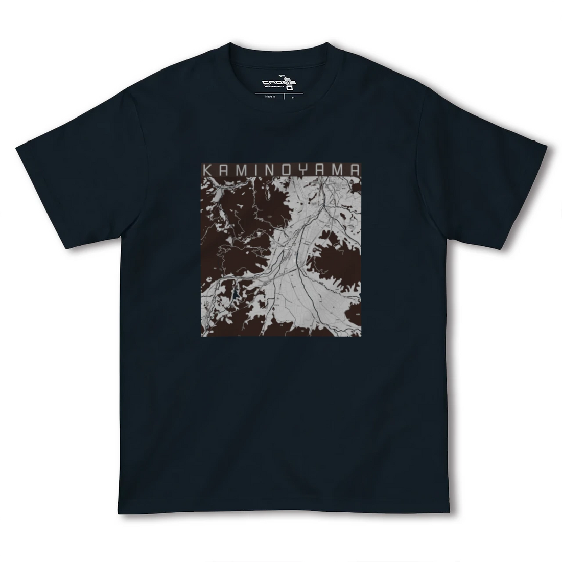 【上山(山形県)】地図柄ヘビーウェイトTシャツ