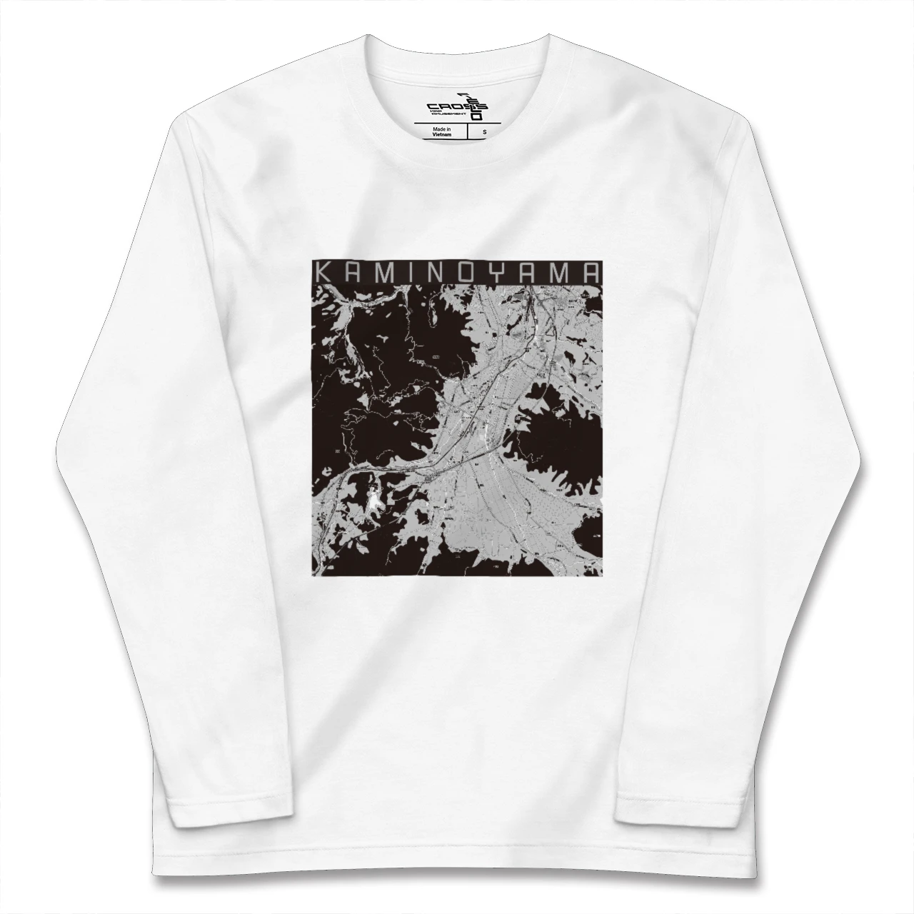 【上山(山形県)】地図柄ロングスリーブTシャツ