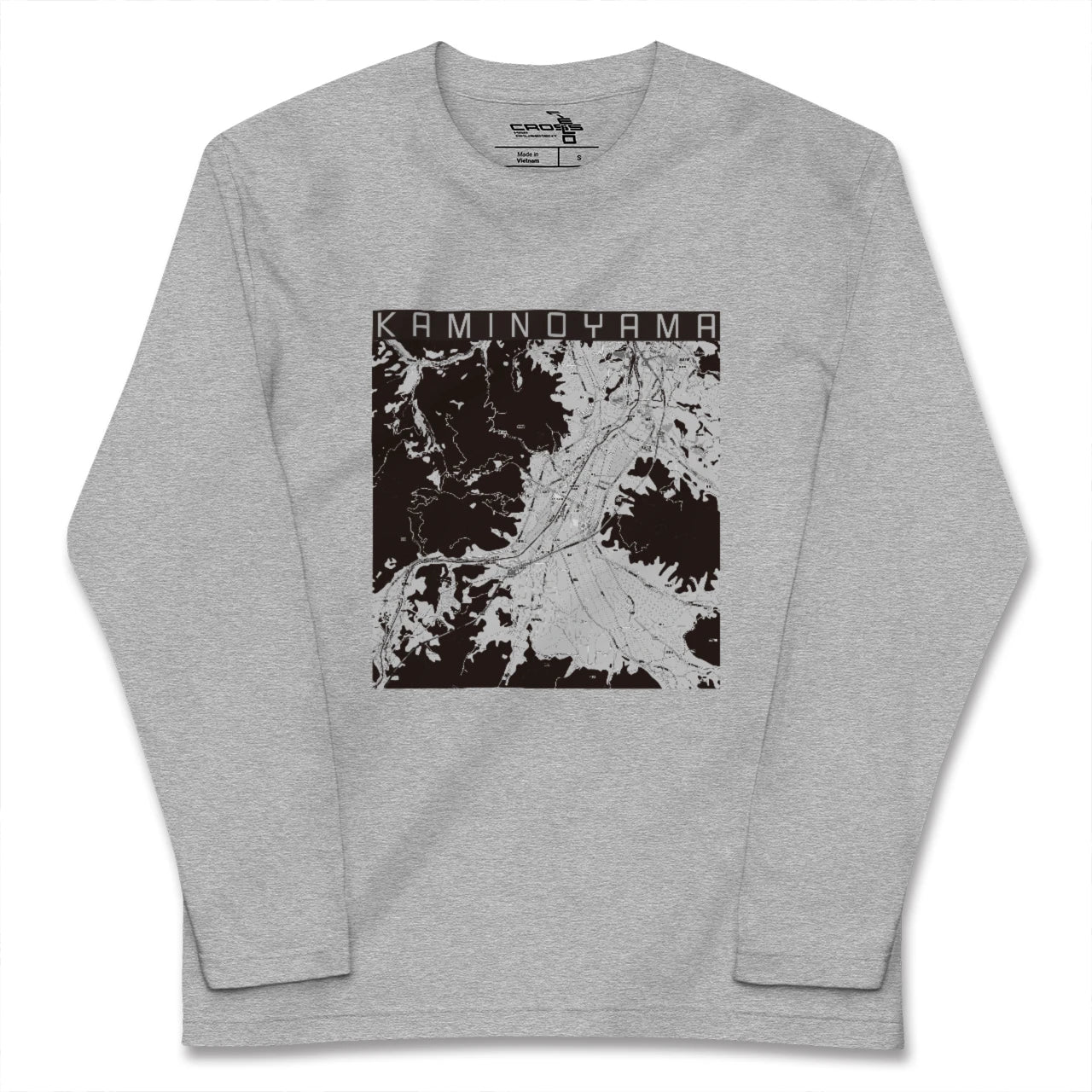 【上山(山形県)】地図柄ロングスリーブTシャツ